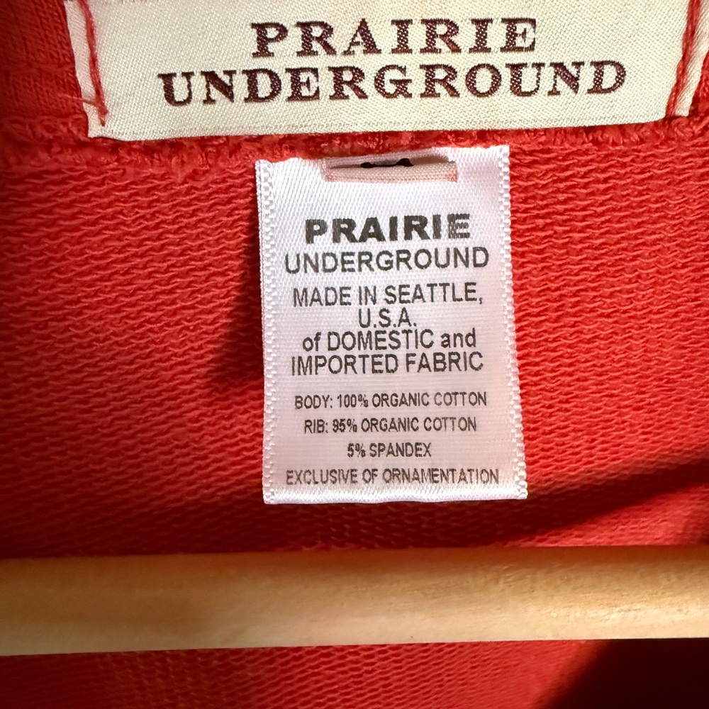 Prairie Underground Red-orange Zip-Up 3/4 sleeve - Picture 10 of 10